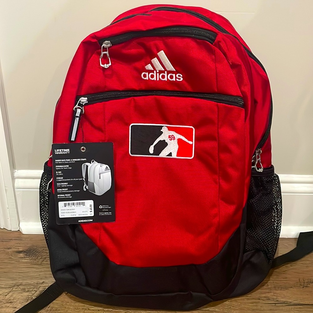 Adidas Striker II Team Backpack red black